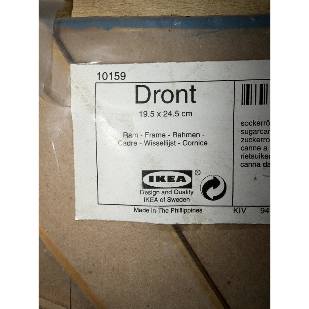 IKEA Dront Picture Frame Discontinued Ribbed texture and muted blue finish T